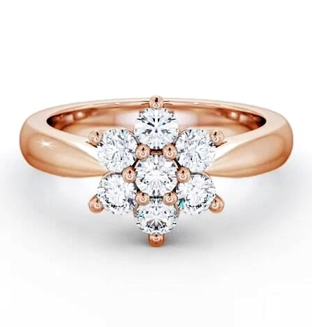 Cluster Diamond Floral Design Ring 9K Rose Gold CL7_RG_THUMB1