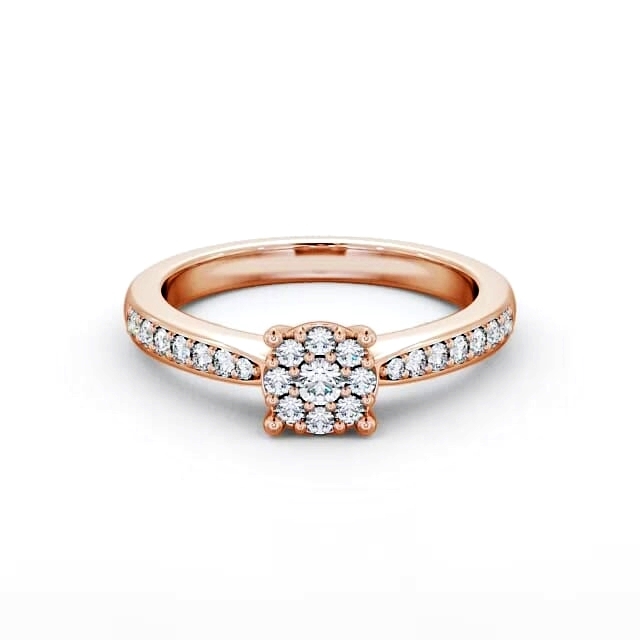 Cluster Diamond Ring 9K Rose Gold - Brienna CL8_RG_HAND
