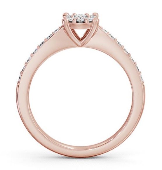 Cluster Diamond Illusion Design Ring 9K Rose Gold CL8_RG_THUMB1 