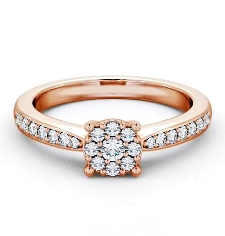 Cluster Diamond Illusion Design Ring 18K Rose Gold CL8_RG_THUMB2 