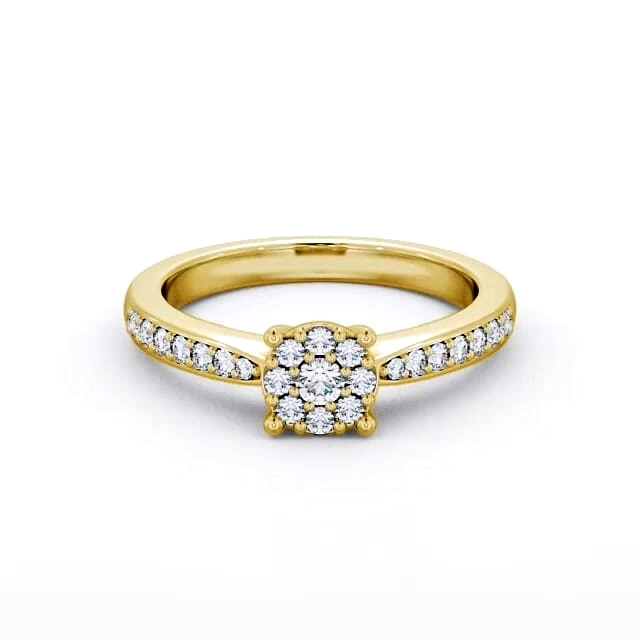 Cluster Diamond Ring 9K Yellow Gold - Brienna CL8_YG_HAND