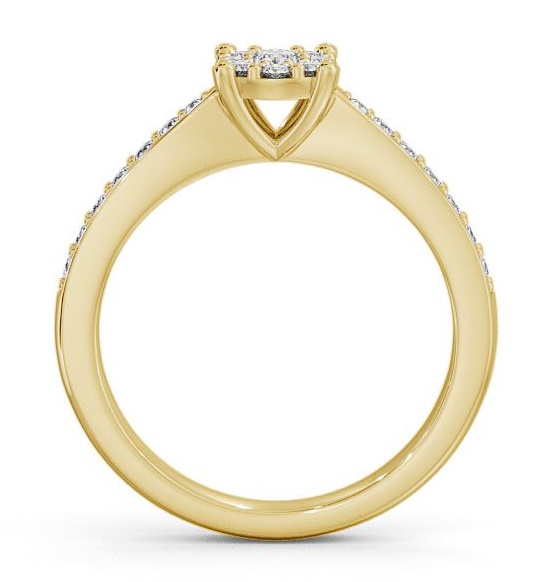Cluster Diamond Illusion Design Ring 9K Yellow Gold CL8_YG_THUMB1 