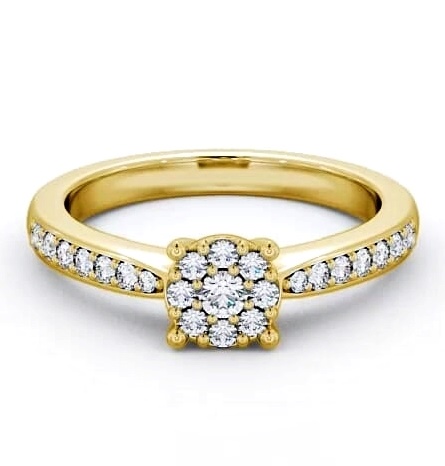 Cluster Diamond Illusion Design Ring 18K Yellow Gold CL8_YG_THUMB2 