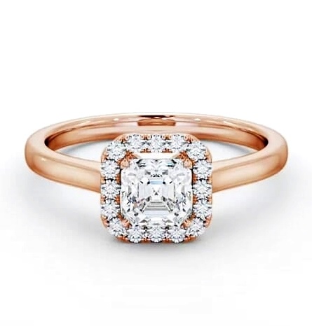 Halo Asscher Diamond Classic Engagement Ring 18K Rose Gold ENAS10_RG_THUMB2 