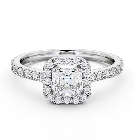 Halo Asscher Diamond Classic Engagement Ring Palladium ENAS11_WG_THUMB2 