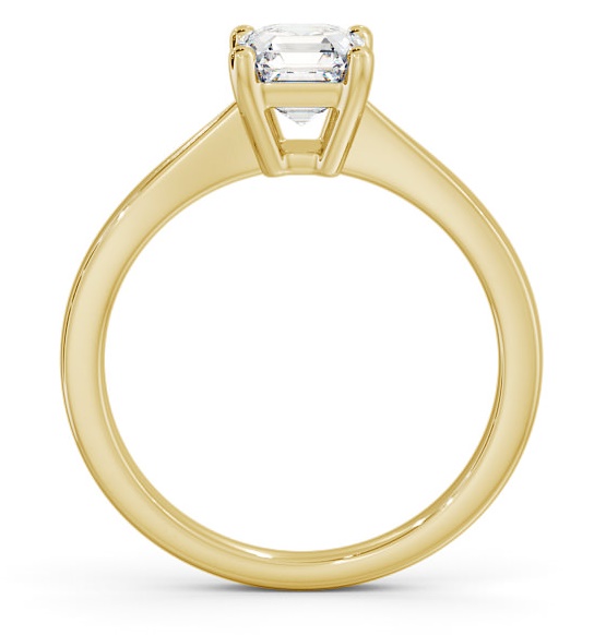 Asscher Diamond 4 Prong Engagement Ring 18K Yellow Gold Solitaire ENAS14_YG_THUMB1