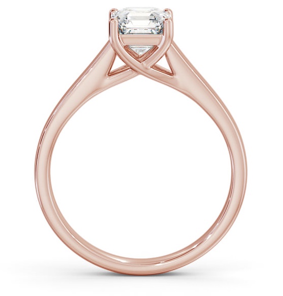 Asscher Diamond Trellis Design Engagement Ring 9K Rose Gold Solitaire ENAS15_RG_THUMB1