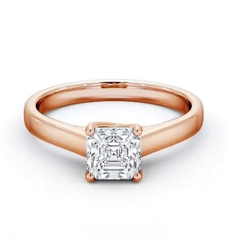 Asscher Diamond Trellis Design Engagement Ring 9K Rose Gold Solitaire ENAS15_RG_THUMB2 