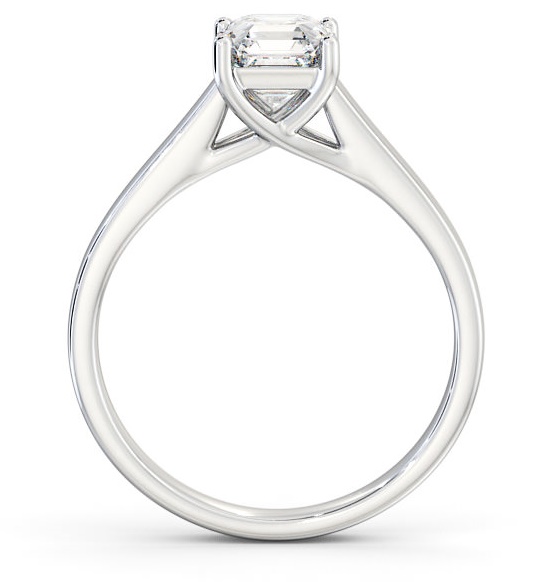 Asscher Diamond Trellis Design Engagement Ring Platinum Solitaire ENAS15_WG_THUMB1