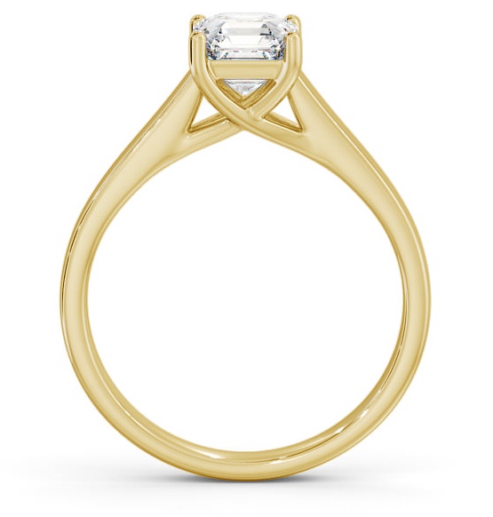 Asscher Diamond Trellis Design Engagement Ring 18K Yellow Gold Solitaire ENAS15_YG_THUMB1