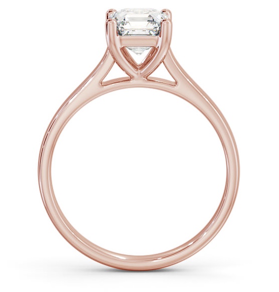Asscher Diamond Classic 4 Prong Ring 18K Rose Gold Solitaire ENAS16_RG_THUMB1 
