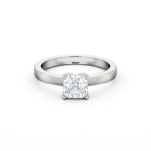 Asscher Diamond Engagement Ring 9K White Gold Solitaire - Kamina ENAS18_WG_HAND