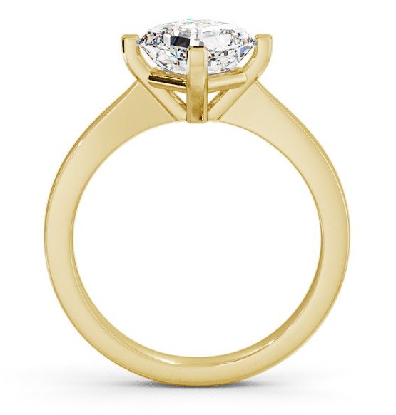 Asscher Diamond Rotated Head Engagement Ring 9K Yellow Gold Solitaire ENAS1_YG_THUMB1