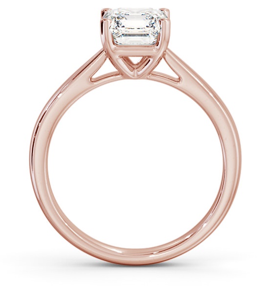 Asscher Diamond Classic 4 Prong Engagement Ring 9K Rose Gold Solitaire ENAS2_RG_THUMB1