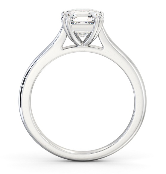 Asscher Diamond 8 Prong Engagement Ring Palladium Solitaire ENAS33_WG_THUMB1 