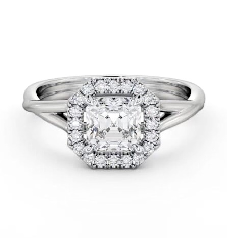 Halo Asscher Diamond Crossover Band Engagement Ring Palladium ENAS36_WG_THUMB2 