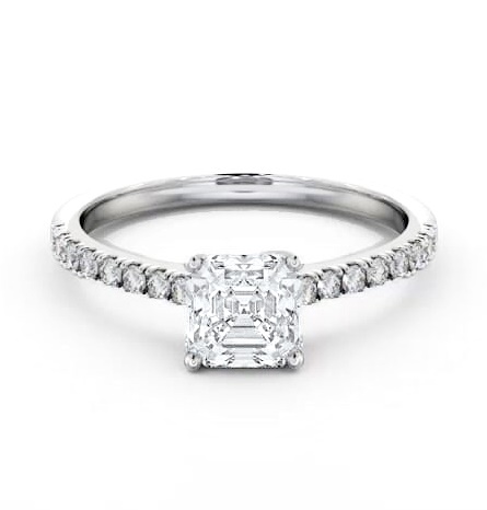 Asscher Diamond Trellis Style Engagement Ring Palladium Solitaire ENAS38S_WG_THUMB2 