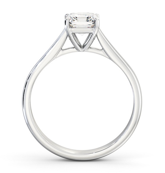 Asscher Diamond Classic 4 Prong Engagement Ring Palladium Solitaire ENAS42_WG_THUMB1 