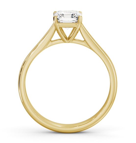 Asscher Diamond Classic 4 Prong Ring 18K Yellow Gold Solitaire ENAS42_YG_THUMB1 