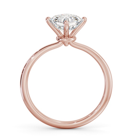 Asscher Diamond Dainty 4 Prong Engagement Ring 9K Rose Gold Solitaire ENAS44_RG_THUMB1 