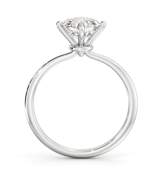 Asscher Diamond Dainty 4 Prong Engagement Ring 9K White Gold Solitaire ENAS44_WG_THUMB1 