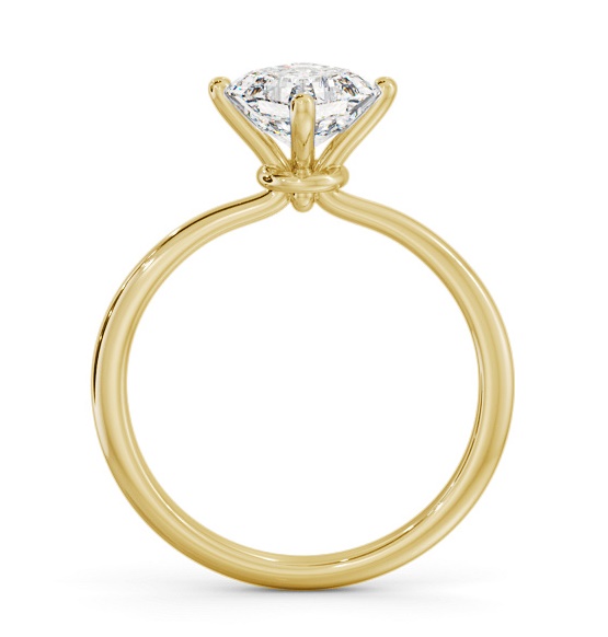 Asscher Diamond Dainty 4 Prong Ring 18K Yellow Gold Solitaire ENAS44_YG_THUMB1 