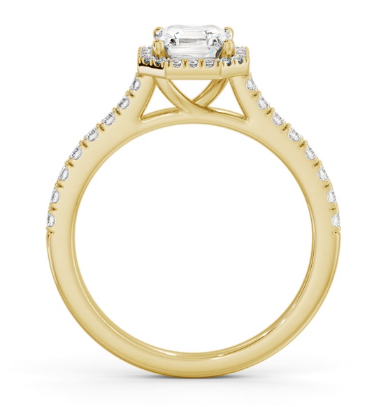 Halo Asscher Diamond Classic Engagement Ring 18K Yellow Gold ENAS45_YG_THUMB1 