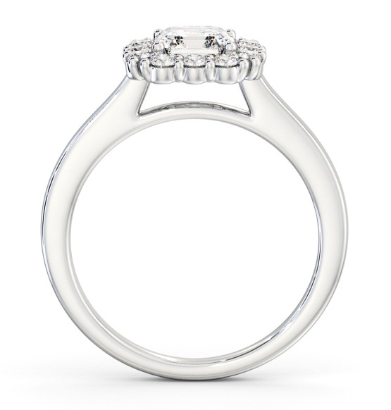 Halo Asscher Diamond Elegant Style Engagement Ring Palladium ENAS46_WG_THUMB1 