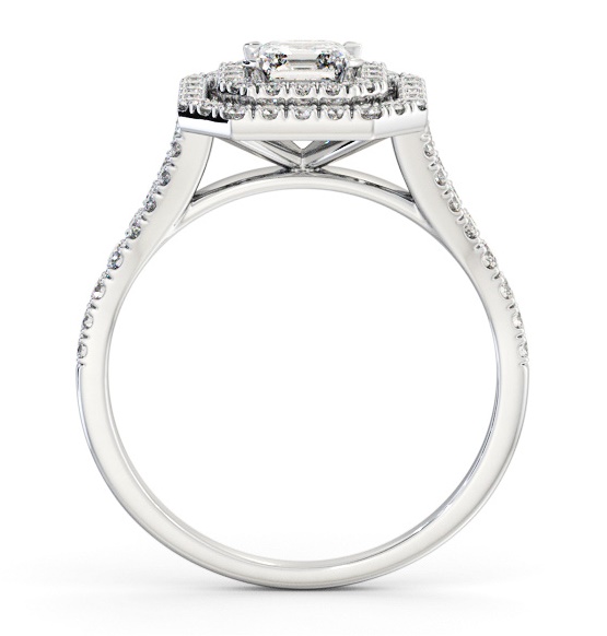 Double Halo Asscher Diamond Engagement Ring Palladium ENAS49_WG_THUMB1 