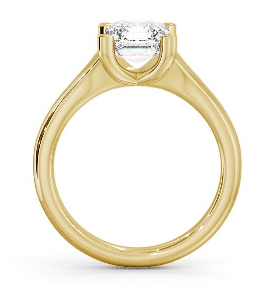 Asscher Diamond Split Band Engagement Ring 9K Yellow Gold Solitaire ENAS4_YG_THUMB1