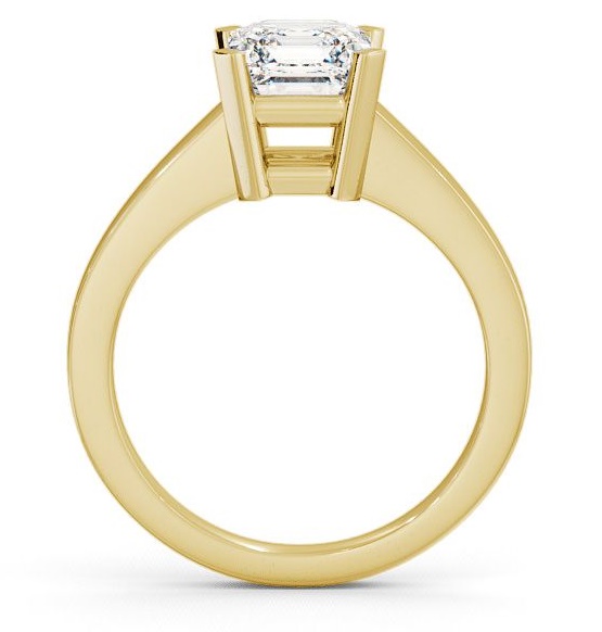 Asscher Diamond Box Setting Engagement Ring 9K Yellow Gold Solitaire ENAS5_YG_THUMB1