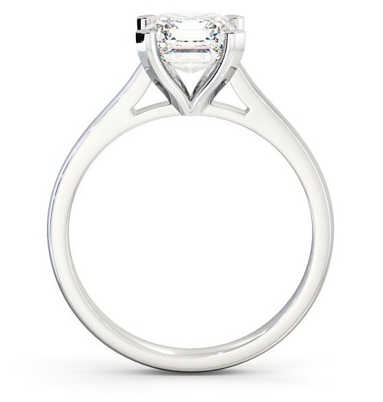 Asscher Diamond Classic Style Engagement Ring Palladium Solitaire ENAS7_WG_THUMB1 