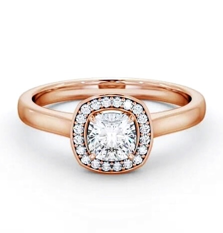 Halo Cushion Diamond Traditional Engagement Ring 18K Rose Gold ENCU13_RG_THUMB2 