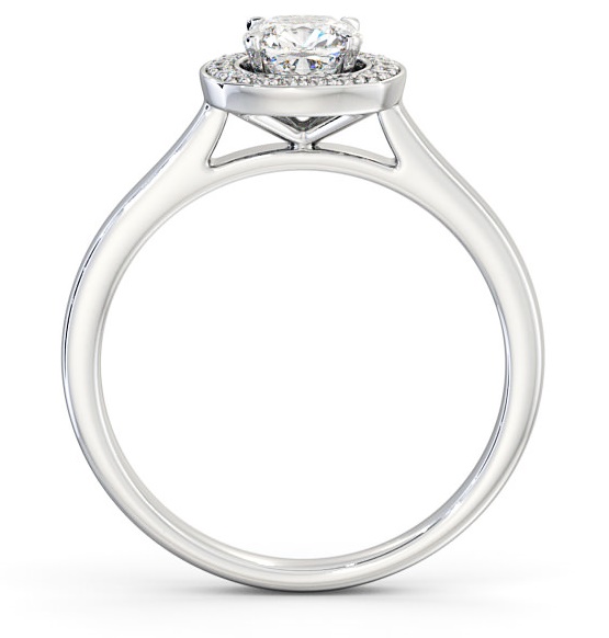 Halo Cushion Diamond Traditional Engagement Ring 18K White Gold ENCU13_WG_THUMB1 