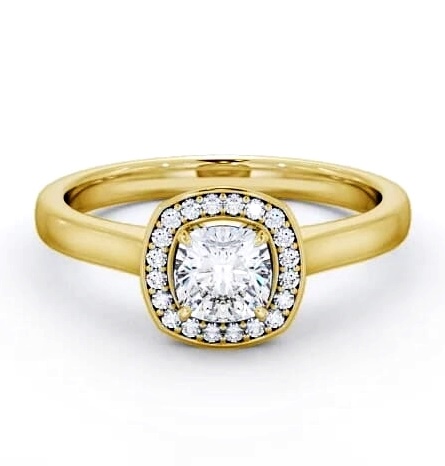 Halo Cushion Diamond Traditional Engagement Ring 18K Yellow Gold ENCU13_YG_THUMB2 