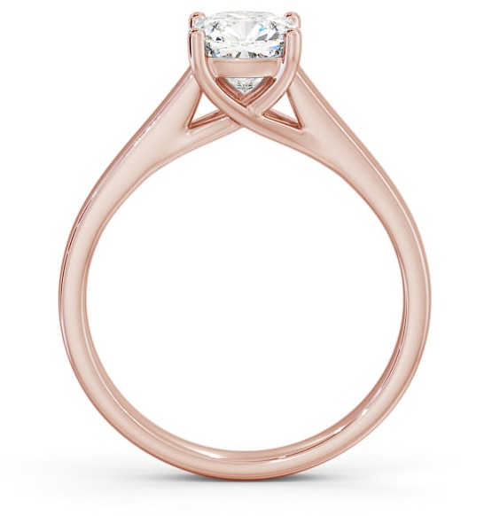 Cushion Diamond Trellis Design Engagement Ring 18K Rose Gold Solitaire ENCU15_RG_THUMB1