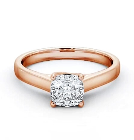 Cushion Diamond Trellis Design Engagement Ring 18K Rose Gold Solitaire ENCU15_RG_THUMB2 