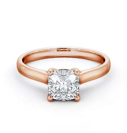 Cushion Diamond Classic 4 Prong Engagement Ring 9K Rose Gold Solitaire ENCU16_RG_THUMB2 