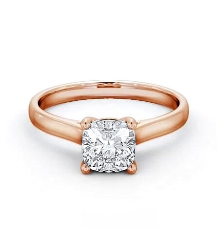 Cushion Diamond Classic 4 Prong Ring 18K Rose Gold Solitaire ENCU16_RG_THUMB2 