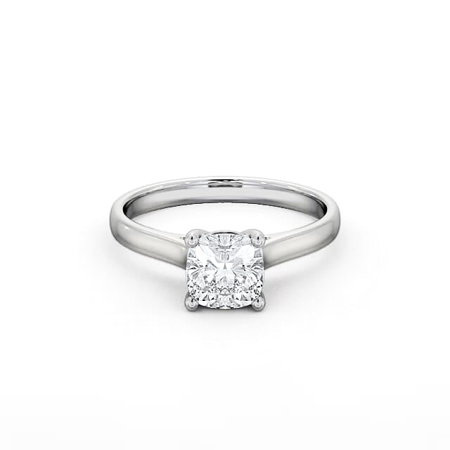 Cushion Diamond Engagement Ring 18K White Gold Solitaire - Jimena ENCU16_WG_HAND