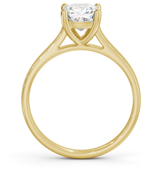 Cushion Diamond Classic 4 Prong Ring 18K Yellow Gold Solitaire ENCU16_YG_THUMB1 
