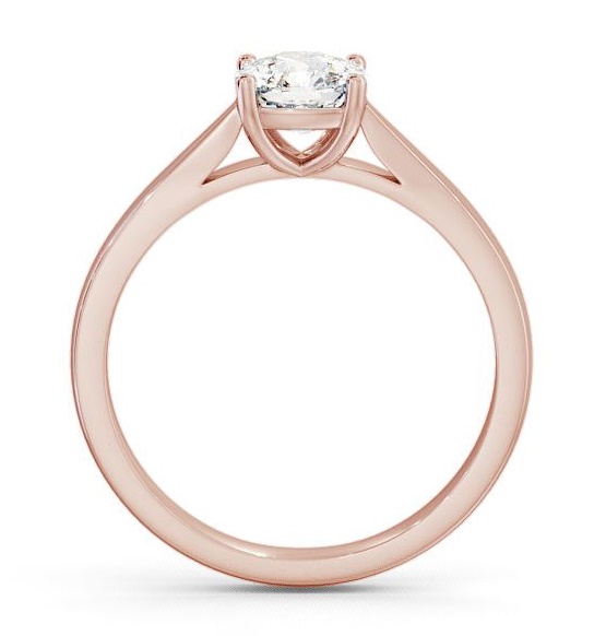 Cushion Diamond Classic Style Engagement Ring 18K Rose Gold Solitaire ENCU1_RG_THUMB1