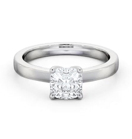 Cushion Diamond Classic 4 Prong Engagement Ring Palladium Solitaire ENCU20_WG_THUMB2 