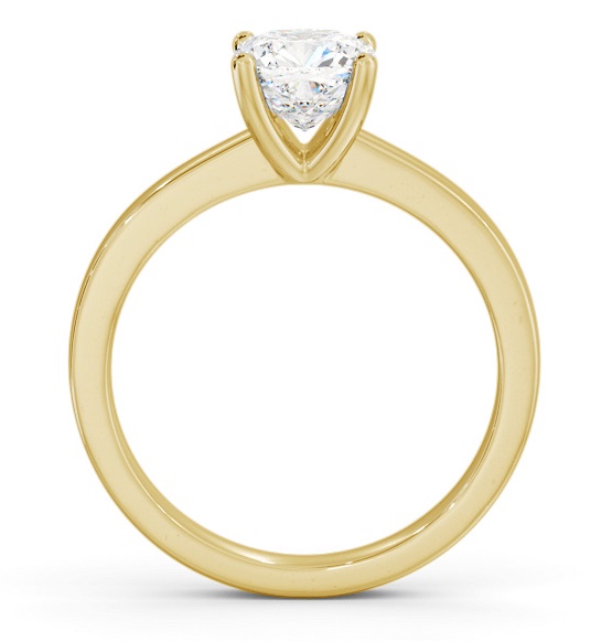 Cushion Diamond Classic 4 Prong Engagement Ring 18K Yellow Gold Solitaire ENCU20_YG_THUMB1