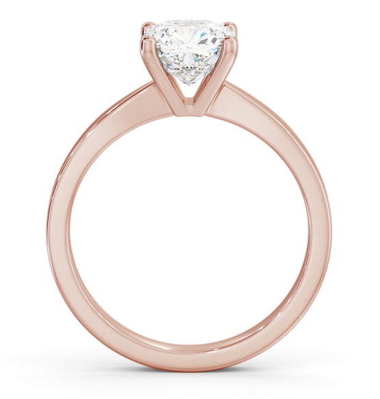 Cushion Diamond Classic 4 Prong Engagement Ring 9K Rose Gold Solitaire ENCU21_RG_THUMB1