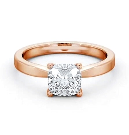 Cushion Diamond Classic 4 Prong Engagement Ring 9K Rose Gold Solitaire ENCU21_RG_THUMB2 