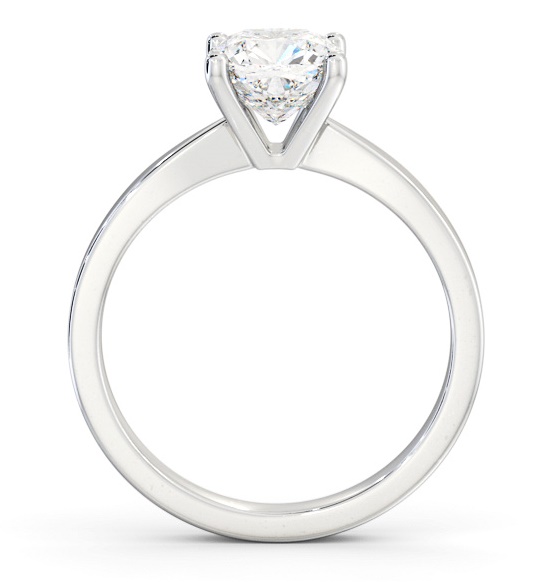 Cushion Diamond Classic 4 Prong Engagement Ring 18K White Gold Solitaire ENCU21_WG_THUMB1