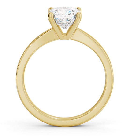 Cushion Diamond Classic 4 Prong Engagement Ring 18K Yellow Gold Solitaire ENCU21_YG_THUMB1