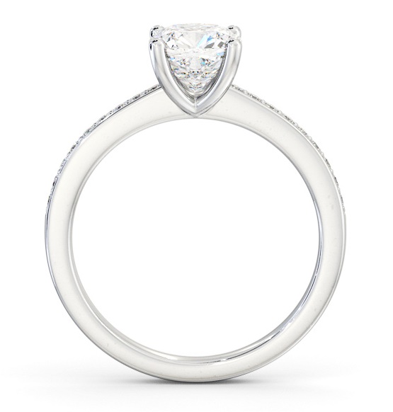 Cushion Diamond 4 Prong Engagement Ring Palladium Solitaire ENCU21S_WG_THUMB1 