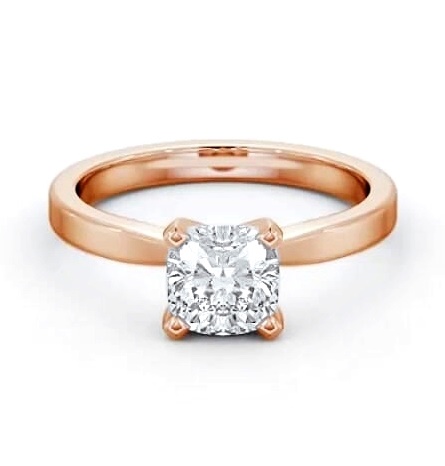 Cushion Diamond Square Prongs Engagement Ring 9K Rose Gold Solitaire ENCU22_RG_THUMB2 